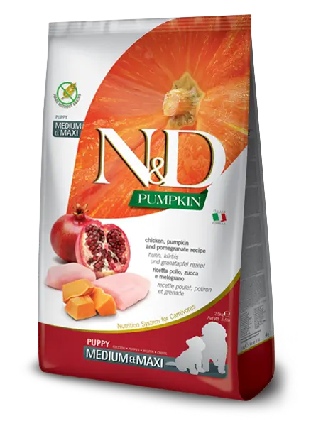 N&D Pumpkin Chicken & Pomegranate Puppy Medium & Maxi